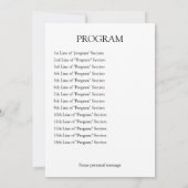 Moderne Violinmusik - Einladung & Programm (Rückseite)