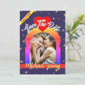 Moderne VIP Minimalistische personalisieren Foto H Einladung (Stehend Vorderseite)