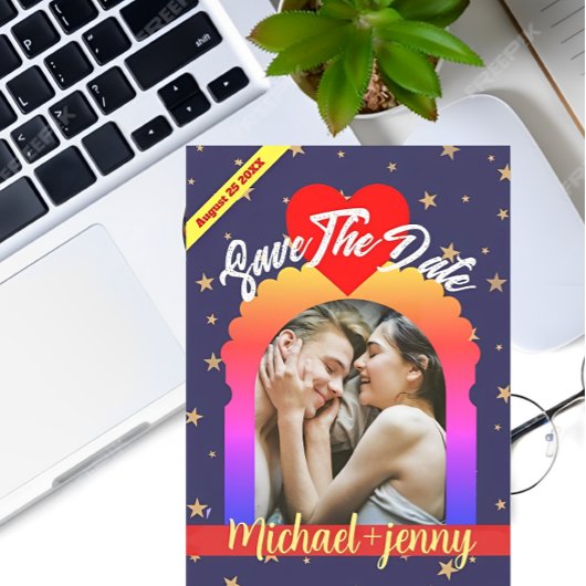 Moderne VIP Minimalistische personalisieren Foto H Einladung