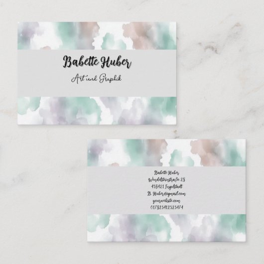 Moderne  visitenkarte (Vorne/Hinten)