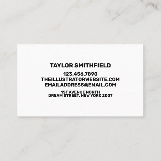 Moderne Visitenkarte (Rückseite)