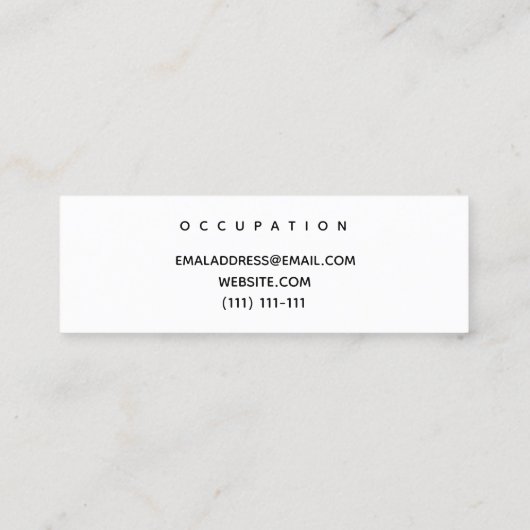 moderne Visitenkarte (Rückseite)