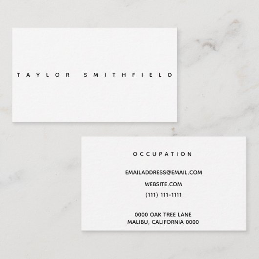 moderne Visitenkarte (Vorne/Hinten)