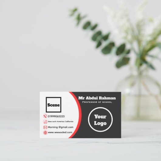 Moderne Visitenkarte (Stehend Vorderseite)