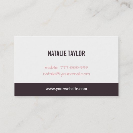 Moderne Visitenkarte (Rückseite)