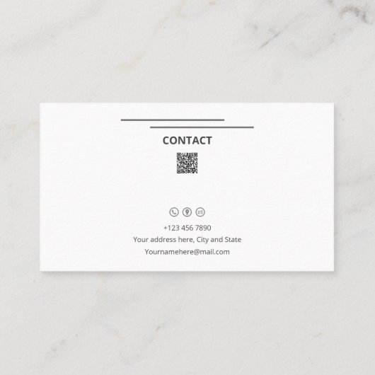 Moderne Visitenkarte (Rückseite)