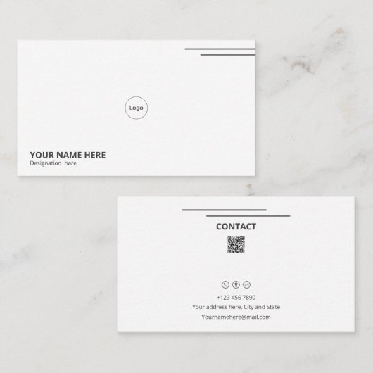 Moderne Visitenkarte (Vorne/Hinten)