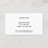 Moderne Visitenkarte (Rückseite)