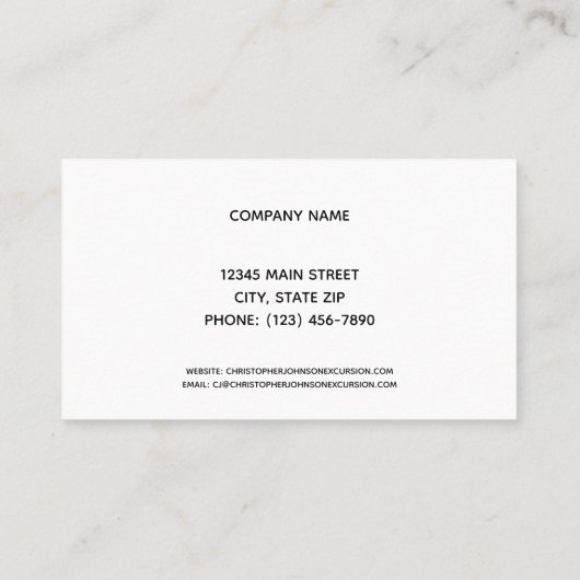 Moderne Visitenkarte (Rückseite)