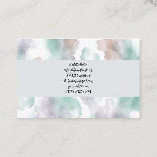 Moderne  visitenkarte (Rückseite)