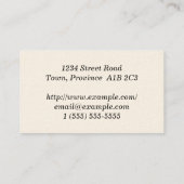 Moderne Visitenkarte (Rückseite)