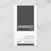 Moderne Visitenkarte (Rückseite)