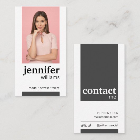 Moderne Visitenkarte (Vorne/Hinten)