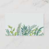 Moderne Visitenkarte aus Blattwerk (Rückseite)