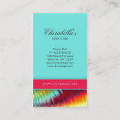 Moderne Visitenkarte-bunter Salon Visitenkarte (Rückseite)