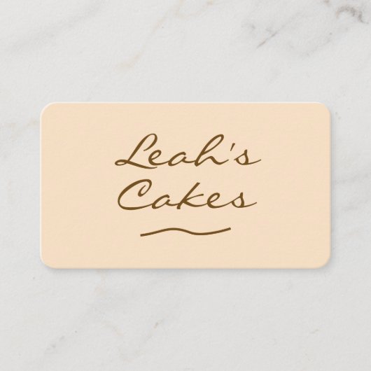 Moderne Visitenkarte der Beige Bakery mit QR-Code (Vorderseite)
