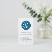 Moderne Visitenkarte der blauen u. weißen (Stehend Vorderseite)