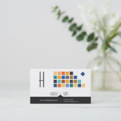 Moderne Visitenkarte der Fliesen-Reihen-No.3 (Stehend Vorderseite)