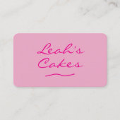 Moderne Visitenkarte der Pink Bakery mit QR-Code (Vorderseite)