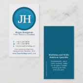 Moderne Visitenkarte des blauen u. weißen (Vorne/Hinten)