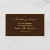 moderne Visitenkarte des einfachen kleinen Kuchens (Rückseite)