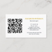 Moderne Visitenkarte Editierbare Vorlage Foto QR (Rückseite)