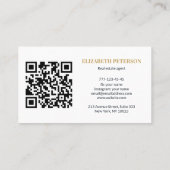 Moderne Visitenkarte Editierbare Vorlage Foto QR (Rückseite)