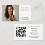Moderne Visitenkarte Editierbare Vorlage Foto QR (Vorne/Hinten)
