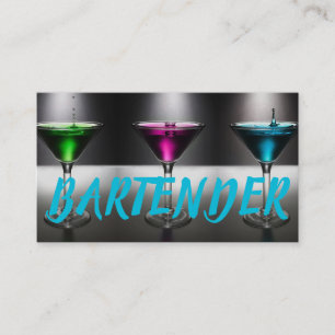 Moderne Visitenkarte für Barkeeper