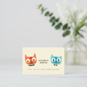 Moderne Visitenkarte für den Haustierservice. (Stehend Vorderseite)