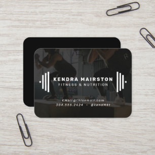 Moderne Visitenkarte für Fitness-Trainer mit Foto