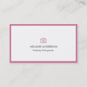 Moderne Visitenkarte für Fotografie (Rückseite)