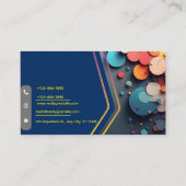 Moderne Visitenkarte für Grafikdesigner | Benutzer (Rückseite)