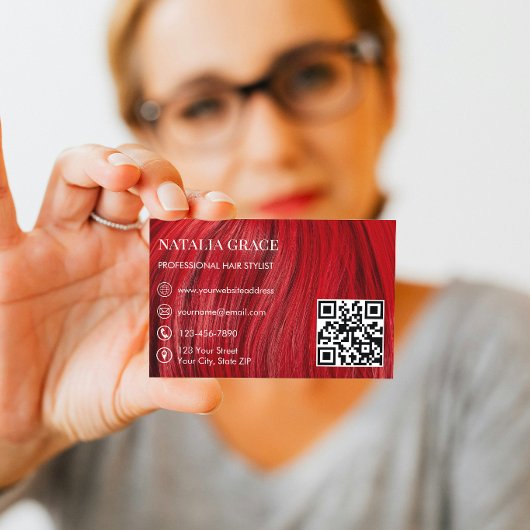 Moderne Visitenkarte für Haar- und Schönheitsstudi