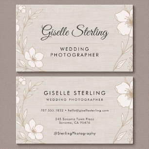 Moderne Visitenkarte für Hochzeitsfotografen mit b