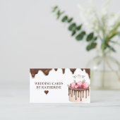 Moderne Visitenkarte für Hochzeitstorte (Stehend Vorderseite)