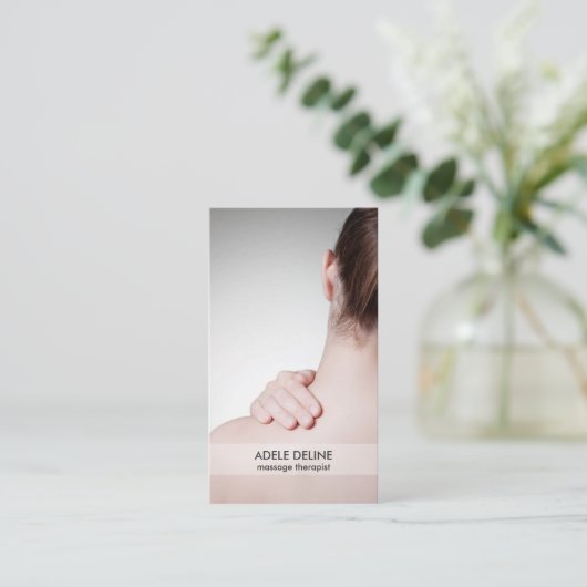 Moderne Visitenkarte für Massagetherapeuten (Stehend Vorderseite)