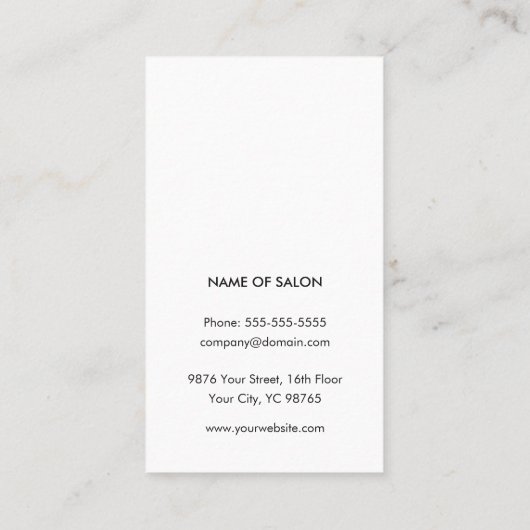 Moderne Visitenkarte für Massagetherapeuten (Rückseite)