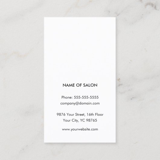 Moderne Visitenkarte für Massagetherapeuten (Rückseite)