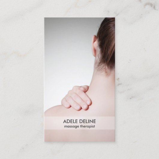 Moderne Visitenkarte für Massagetherapeuten (Vorderseite)