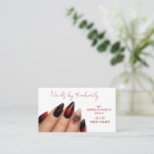 Moderne Visitenkarte für Nageldesigner (Stehend Vorderseite)