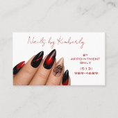 Moderne Visitenkarte für Nageldesigner (Vorderseite)