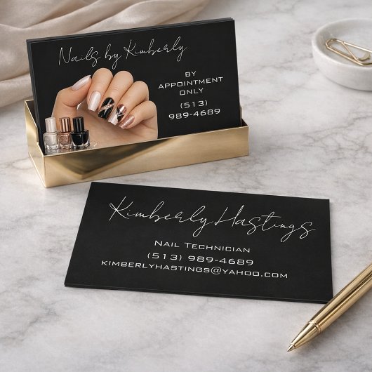 Moderne Visitenkarte für Nageldesigner