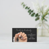 Moderne Visitenkarte für Nageldesigner (Stehend Vorderseite)