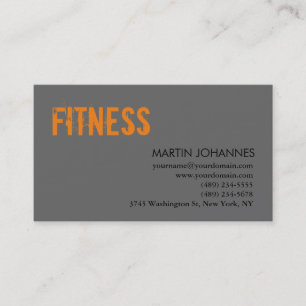Moderne Visitenkarte für Personal Trainer in Orang