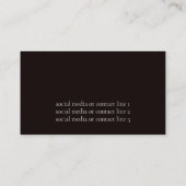 Moderne Visitenkarte für Rote Flora (Rückseite)