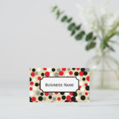 Moderne Visitenkarte für rote und schwarze Punkte (Stehend Vorderseite)