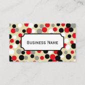Moderne Visitenkarte für rote und schwarze Punkte (Vorderseite)