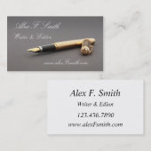 Moderne Visitenkarte für schriftlichen Herausgeber (Vorne/Hinten)