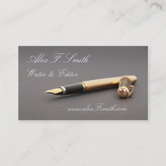 Moderne Visitenkarte für schriftlichen Herausgeber (Vorderseite)